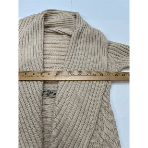 Peruvian Link Alpaca Collection Open Front Cardigan Pockets Knit Shawl One Size - Picture 6 of 8